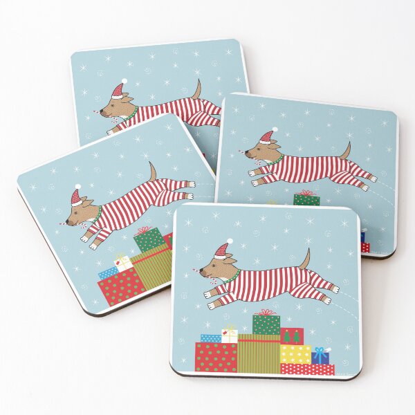 Item preview, Happy Santa Dog designed and sold by dreamingdogs.