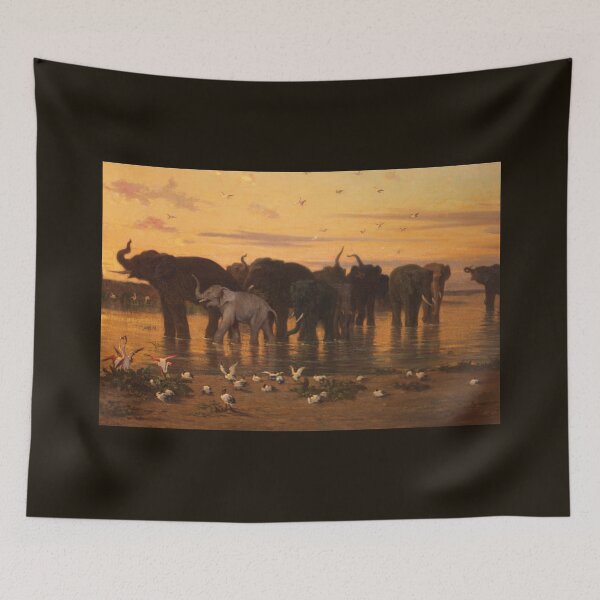 Item preview, African Elephants 2 by Charles-Emile de Tournemine designed and sold by Amanda1775.