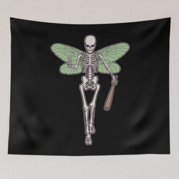Item preview, Fairycore Cottagecore Skeleton Gothic Fairy Baseball Bat designed and sold by GrandeDuc.