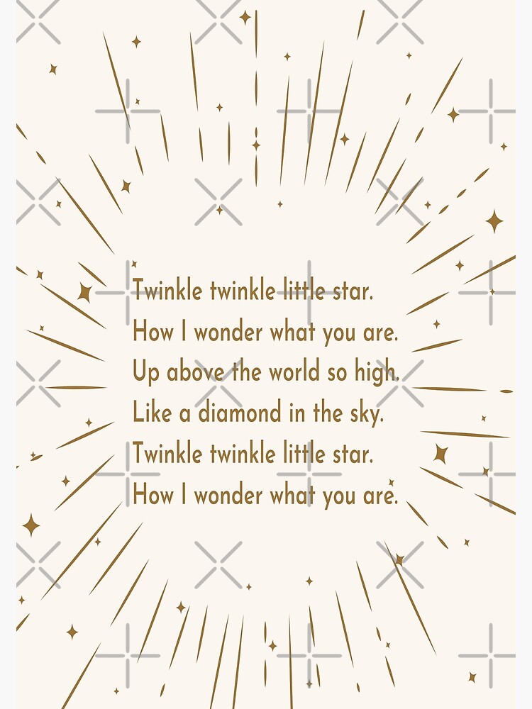 Nursery Rhymes, Twinkle Twinkle Little Star