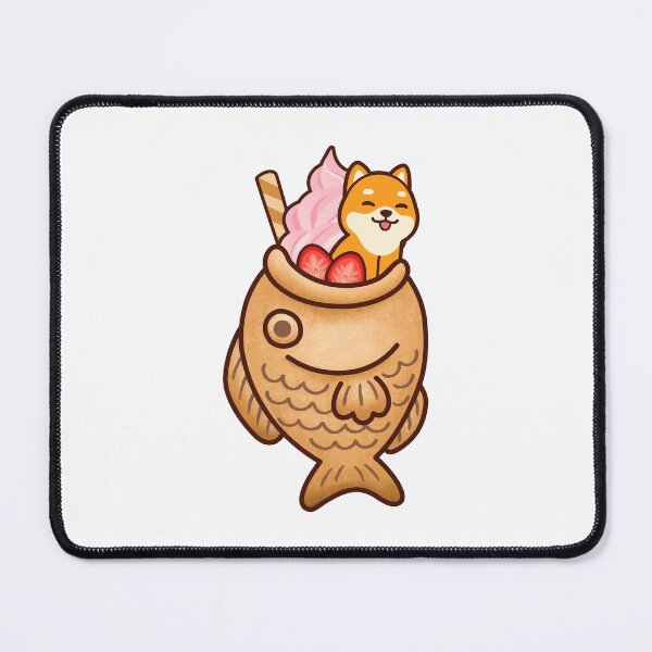 Item preview, Japanese Taiyaki Fish Cake & Ice Cream Kawaii Shiba Inu Dog designed and sold by Maria Garcia.