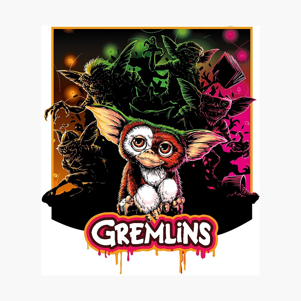 Gremlins Gizmo Mogwai Stripe Rayita Poster By Animacionjec Redbubble