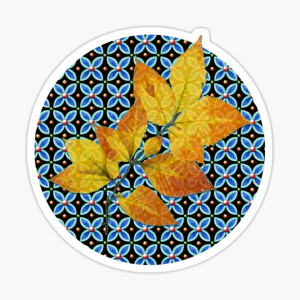 Heraldic Autumn Leaves Sticker