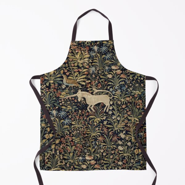 Item preview, Medieval Unicorn Midnight Floral Tapestry designed and sold by Epitome Girl.