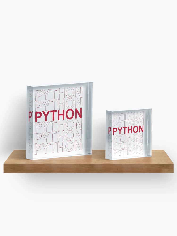 Thumbnail 3 of 5, Acrylic Block, Python, Python, Python, Python, Python designed and sold by ienjoydogs.