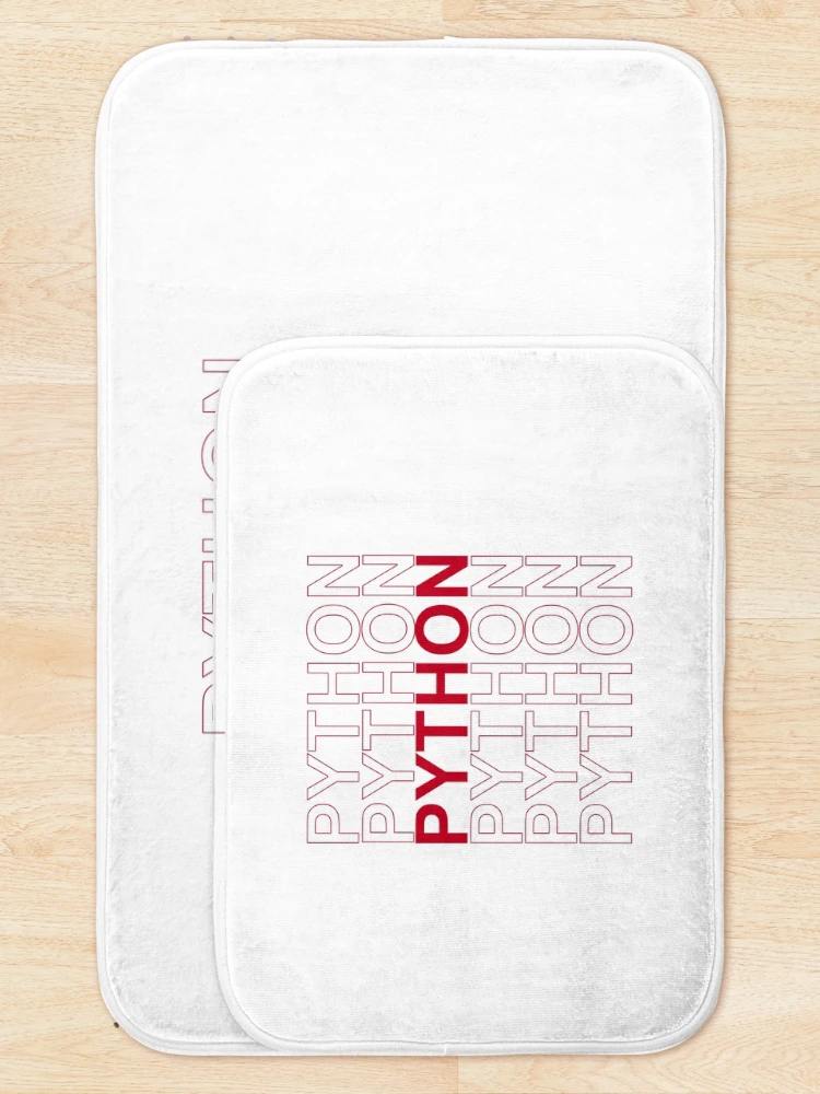 Thumbnail 5 of 6, Bath Mat, Python, Python, Python, Python, Python designed and sold by ienjoydogs.