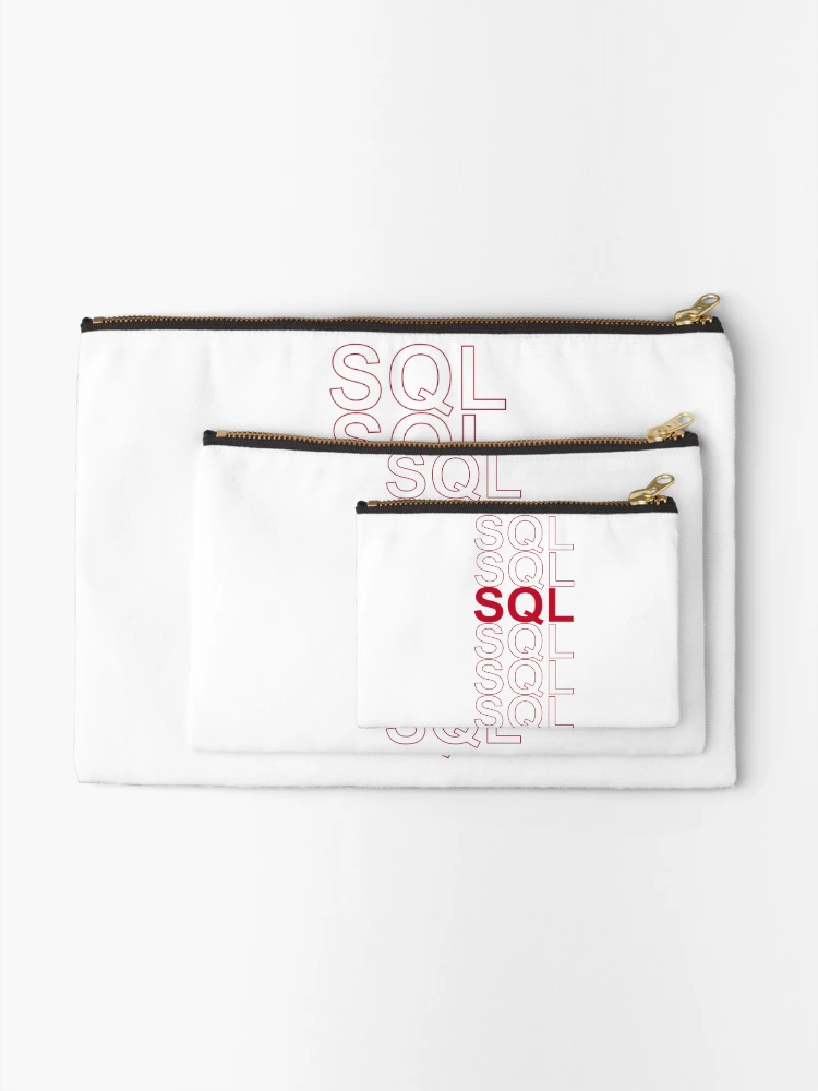 Thumbnail 2 of 4, Zipper Pouch, SQL, SQL, SQL, SQL designed and sold by ienjoydogs.