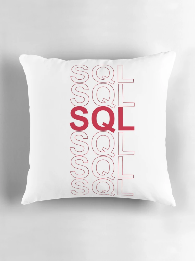 Thumbnail 3 of 4, Pillow, SQL, SQL, SQL, SQL designed and sold by ienjoydogs.
