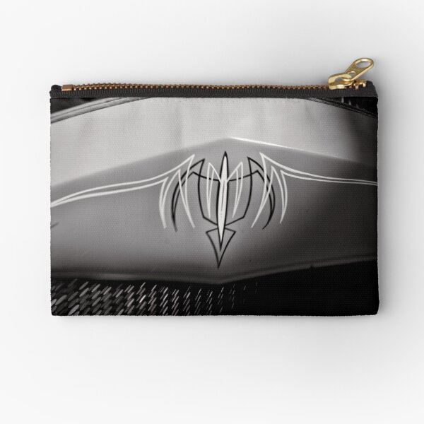 Striped Zipper Pouch