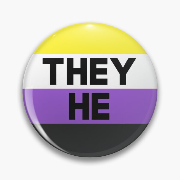 Item preview, They/He Pronouns Nonbinary Pride Flag designed and sold by kaleidoink designs.