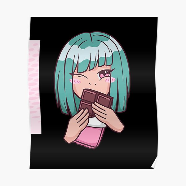 Girl Eating Chocolate Posters for Sale | Redbubble Girl Eating Chocolate Posters for Sale | Redbubble