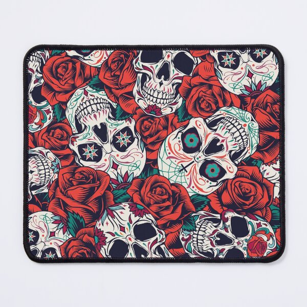 Item preview, Red roses and skull designed and sold by MakeitMelo.