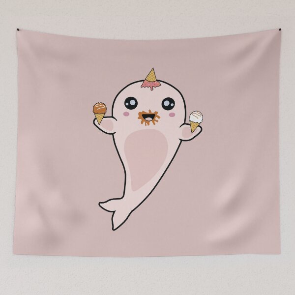 Item preview, Baby Narwhal eating ice cream designed and sold by SKdarealshop.