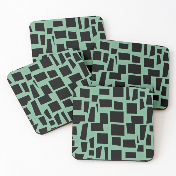 Item preview, Green and Black Squares designed and sold by Timeknights.