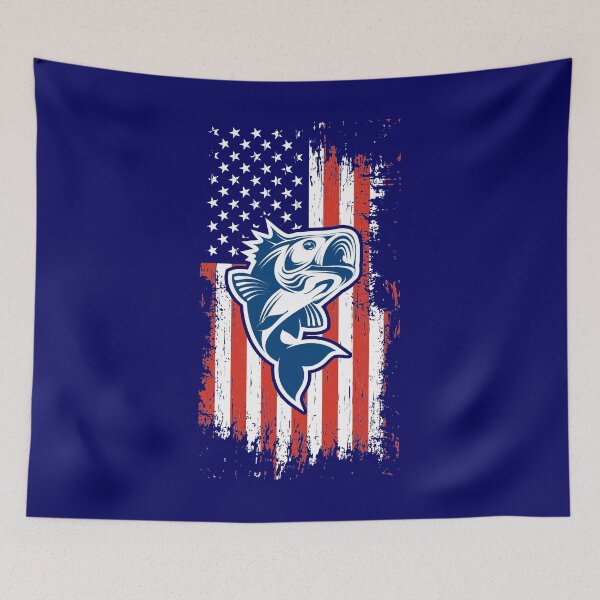 Item preview, American Fishing Flag | Country Pride designed and sold by thecooltable.