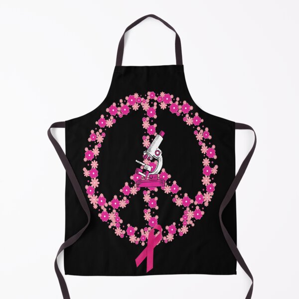 Item preview, PINK FLOWERS PEACE SIGN LABLIFE BREAST CANCER AWARENESS MEDICAL LABORATORY SCIENTIST  designed and sold by Hippiesole.