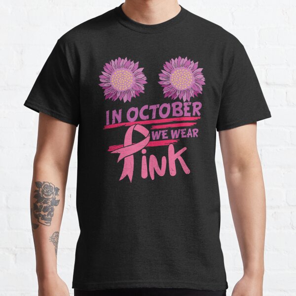 BRA Breast Cancer Awareness Month Wear Pink Ribbon October Long Sleeve  T-Shirt