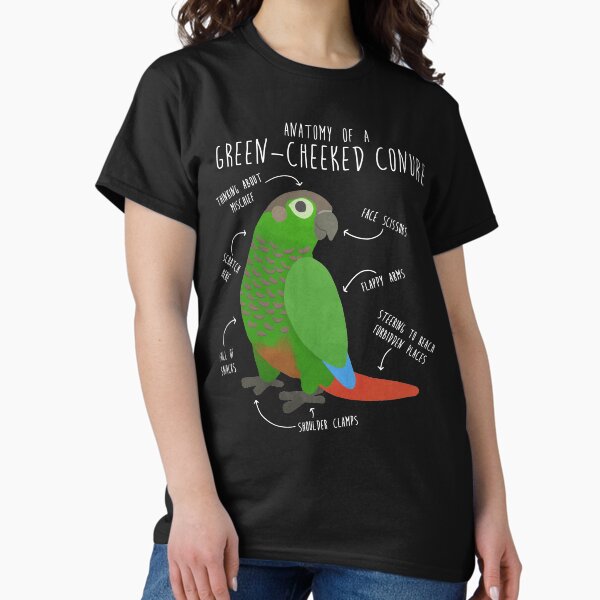Item preview, Green Cheek Conure Anatomy designed and sold by Clara Hollins.