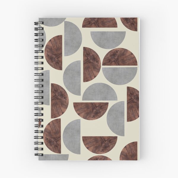 Item preview, Mid-Century Modern 8.0 Half Circle Pattern Wood & Cement designed and sold by Old Urban Farmhouse Design Studio.