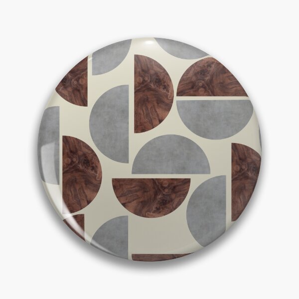 Item preview, Mid-Century Modern 8.0 Half Circle Pattern Wood & Cement designed and sold by Old Urban Farmhouse Design Studio.