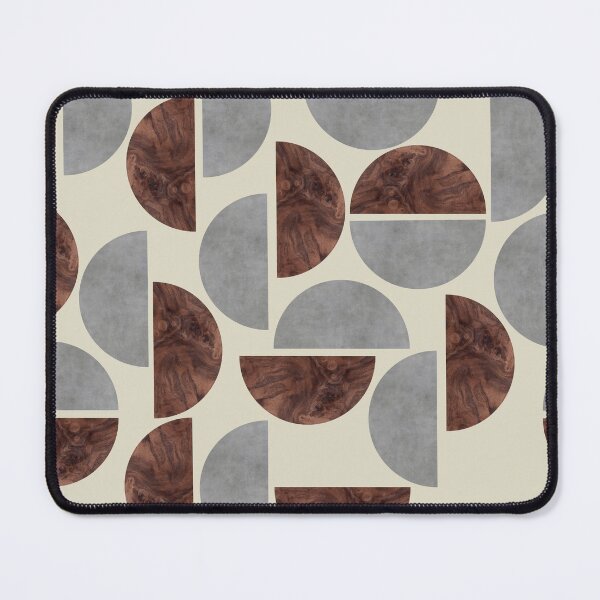 Item preview, Mid-Century Modern 8.0 Half Circle Pattern Wood & Cement designed and sold by Old Urban Farmhouse Design Studio.