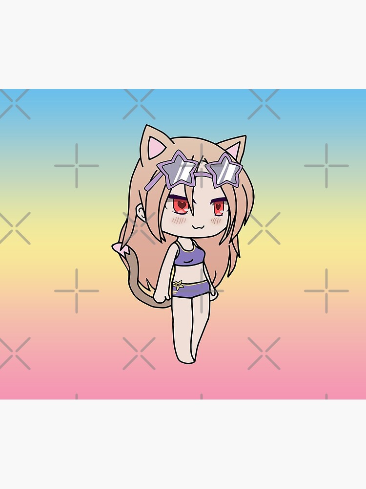 Gacha Life Cute Gacha Neko Girl Karin In Swimsuit Mouse Pad For Sale By Uwu Kitty Redbubble 