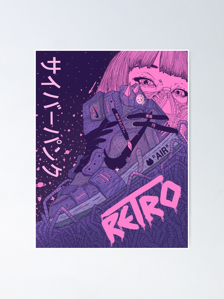 Retro Jumpman Cyber Punk Poster For Sale By Ninino Redbubble