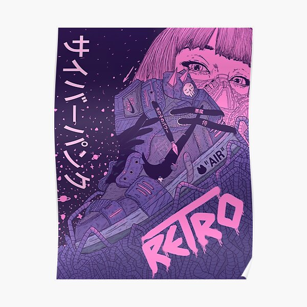 Retro Jumpman Cyber Punk Poster For Sale By Ninino Redbubble