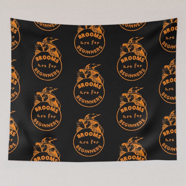 Item preview, Brooms Are For Beginners- halloween baskets for college students designed and sold by The Nova Prints .