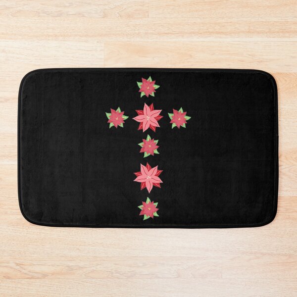 Item preview, PRETTY POINSETTIA CROSS designed and sold by janraydesigns.