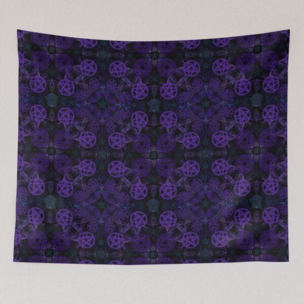 Item preview, Purple Witchy Vibes Pentacle Pattern  designed and sold by ThatsJustJilly.