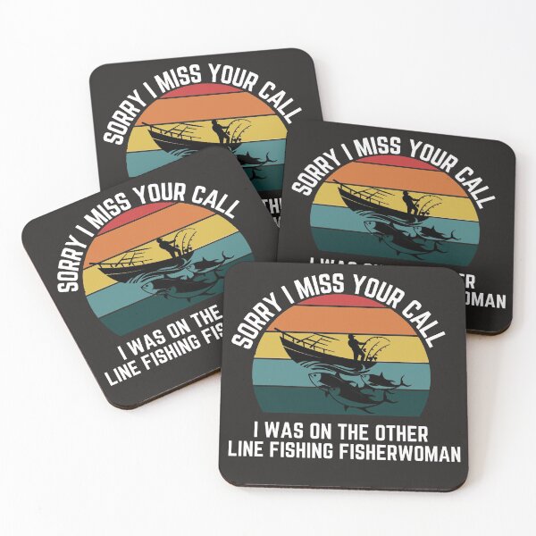 Item preview,  I Missed Your Call I Was On My Other Line Fishing Fisherwoman T-SHIRT designed and sold by Luckydoe1.
