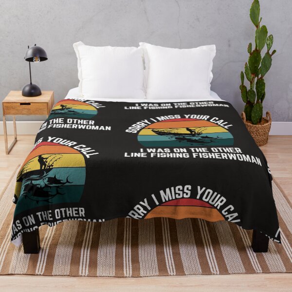 Item preview,  I Missed Your Call I Was On My Other Line Fishing Fisherwoman T-SHIRT designed and sold by Luckydoe1.