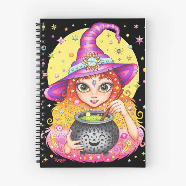 Item preview, Bruja linda con caldero - Arte de Halloween de Thaneeya McArdle designed and sold by Thaneeya McArdle.