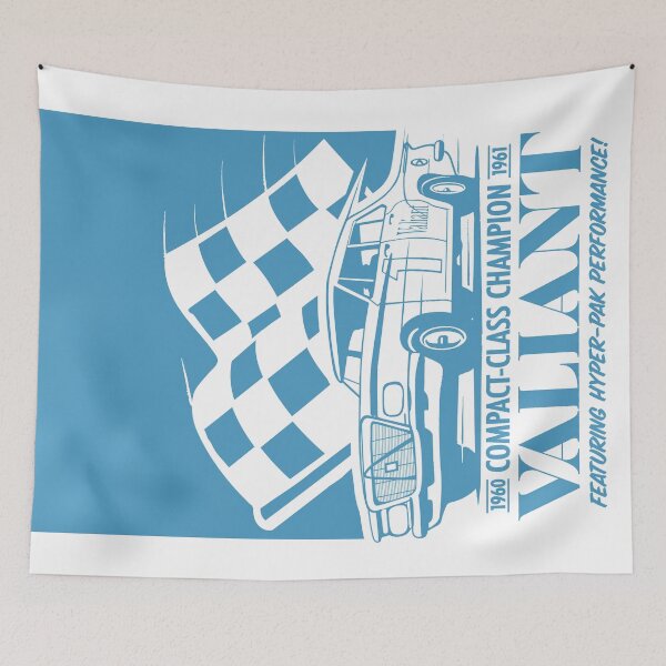 Item preview, Valiant - Compact-Class Champion (Blue on White) designed and sold by Justin Ellis.