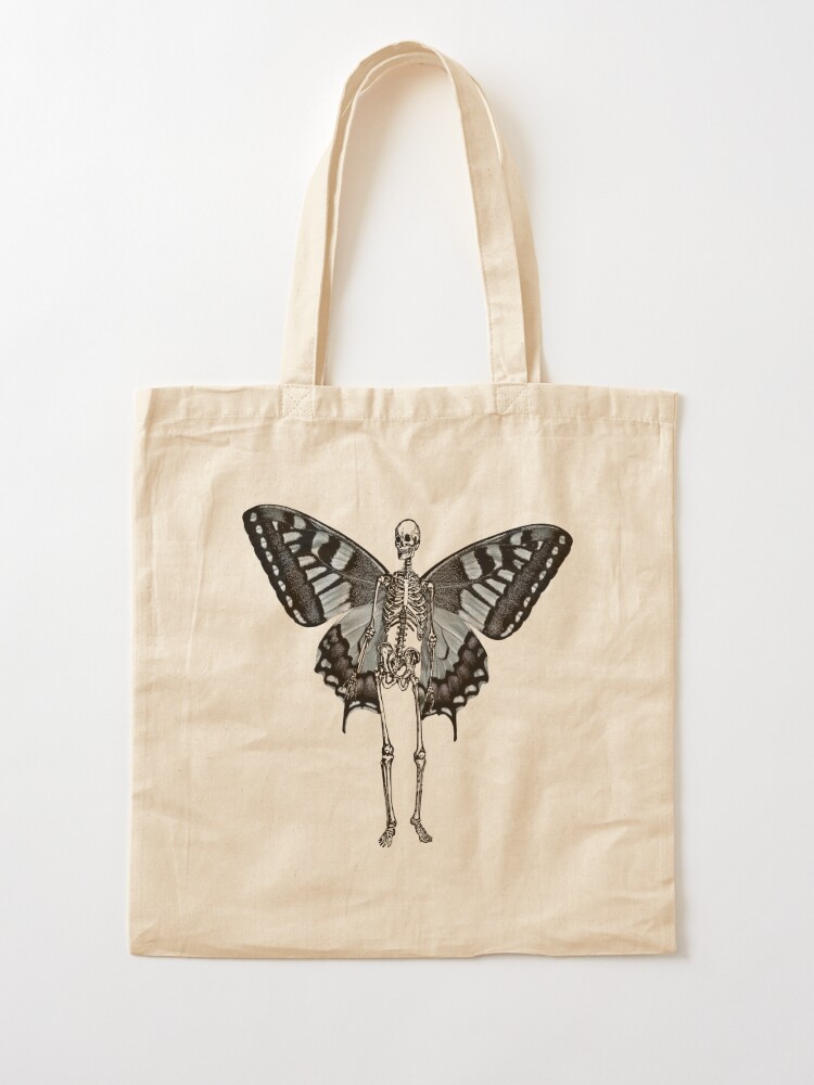 Moth Tote Bag Cottagecore Bag Goblincore Bag Insect Tote Bag Bug Tote Bag  Aesthetic Trendy Tote Bag Reusable Bag Goth Bag Artsy Market Bag