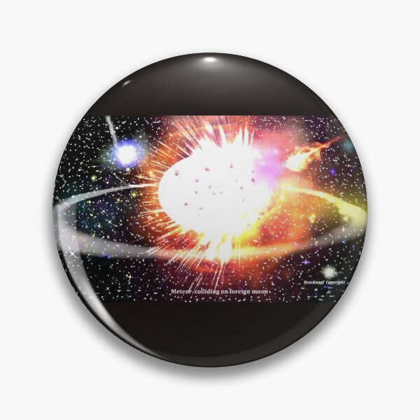 Item preview,  Cosmic Art                        //                        Meteor colliding on foreign moon! designed and sold by Imagin8er.