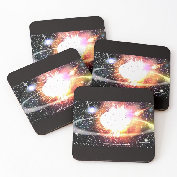 Item preview,  Cosmic Art                        //                        Meteor colliding on foreign moon! designed and sold by Imagin8er.