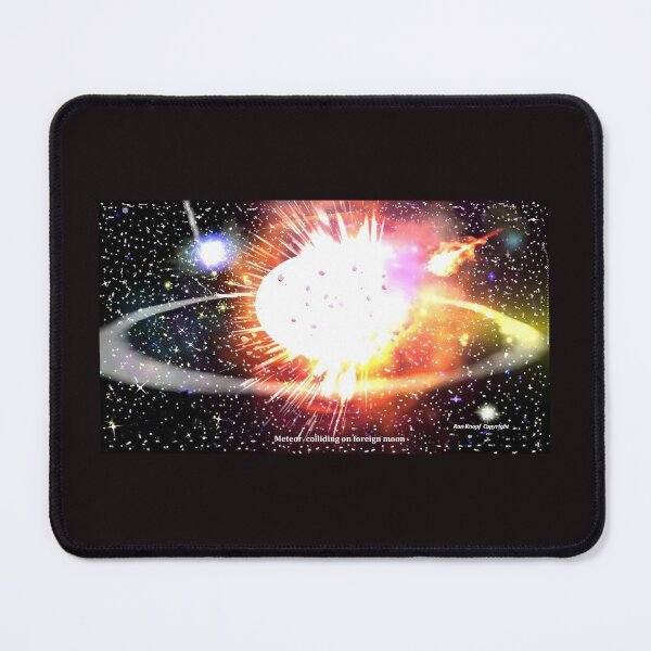 Item preview,  Cosmic Art                        //                        Meteor colliding on foreign moon! designed and sold by Imagin8er.