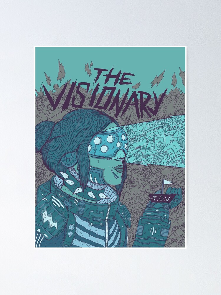 The Visionary Cyber Punk Poster For Sale By Ninino Redbubble