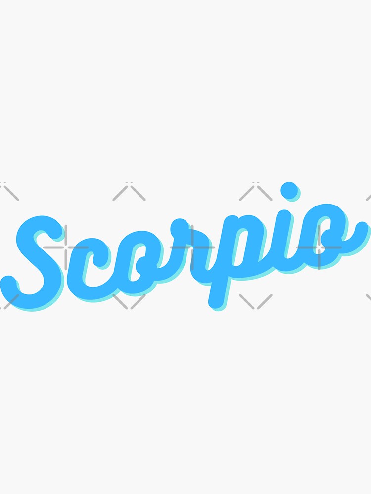 "Scorpio" Sticker for Sale by backofthepack1 Redbubble