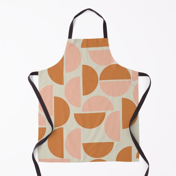 Item preview, Mid-Century Modern 8.1 Half Circle Pattern Orange Pink designed and sold by Old Urban Farmhouse Design Studio.