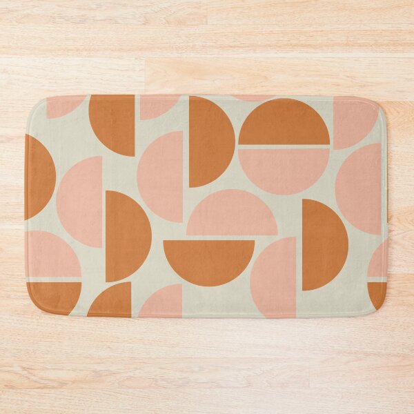 Item preview, Mid-Century Modern 8.1 Half Circle Pattern Orange Pink designed and sold by Old Urban Farmhouse Design Studio.