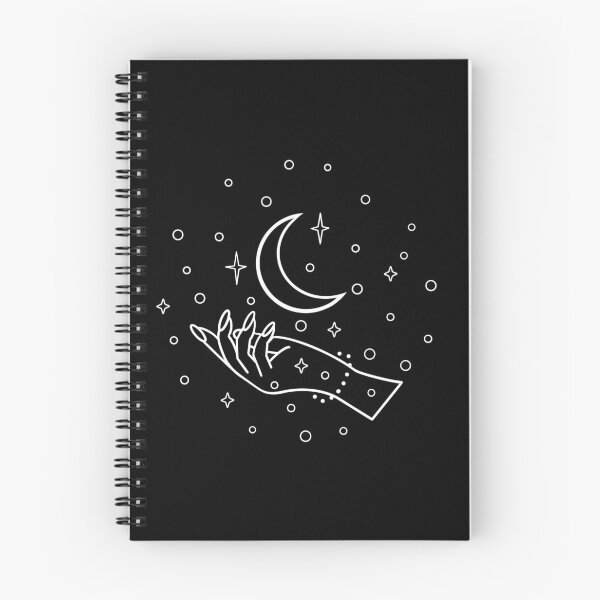 Item preview, hand and moon (white) designed and sold by G R I Z I D O R E.