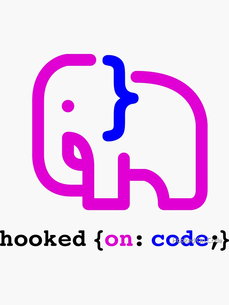 Thumbnail 3 of 3, Sticker, Hooked On Code Logo designed and sold by hookedoncode.