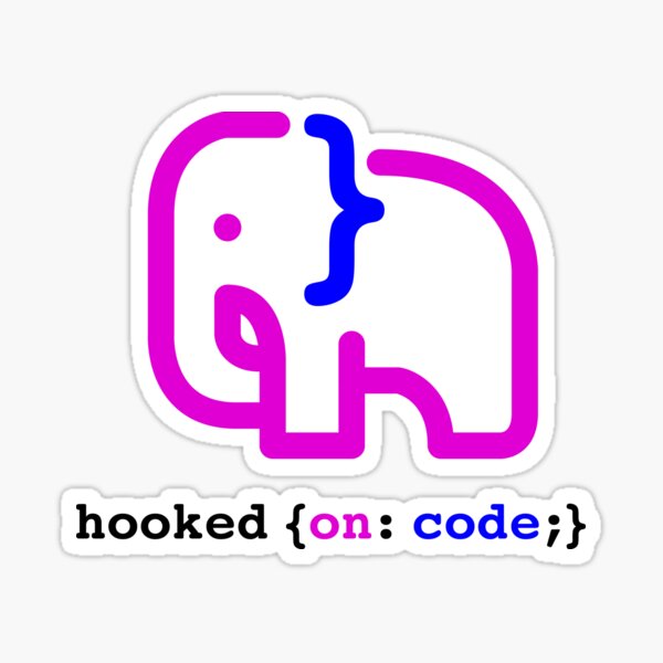Hooked On Code Logo Sticker