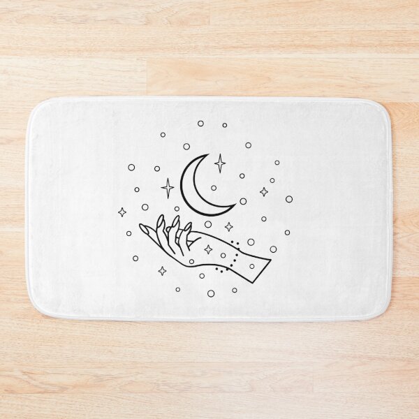 Item preview, hand and moon (black) designed and sold by G R I Z I D O R E.