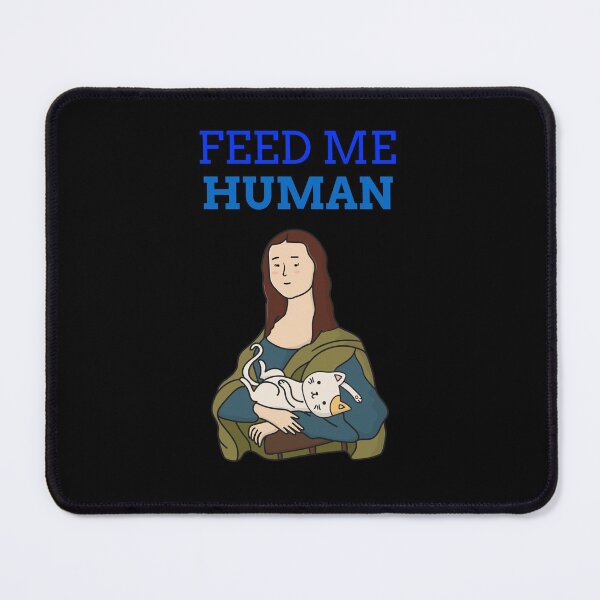 Item preview, Feed me human- cute classical art-themed cartoon cat design designed and sold by josephsteez.