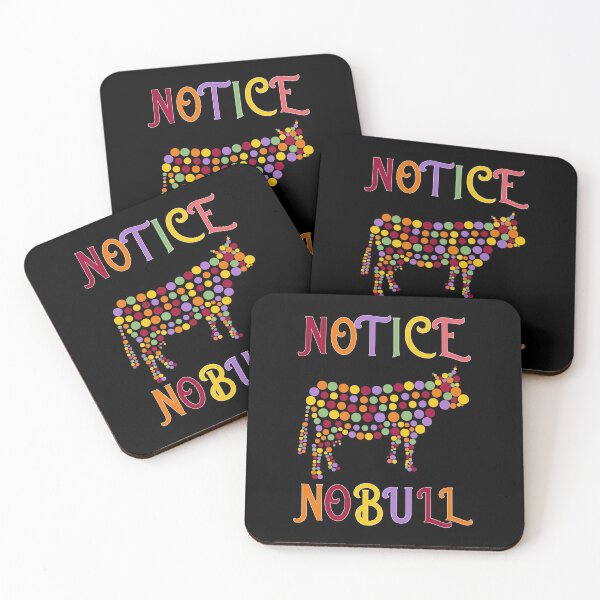 Item preview, Notice no Bull ... it's a Cow on a black background designed and sold by articlave.