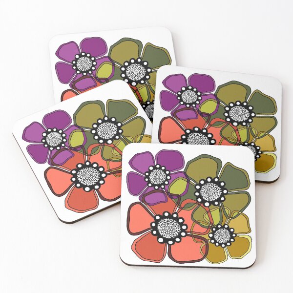 Item preview, Retro Flower Power [Terrestre con contornos negros] designed and sold by RC-aRtY.